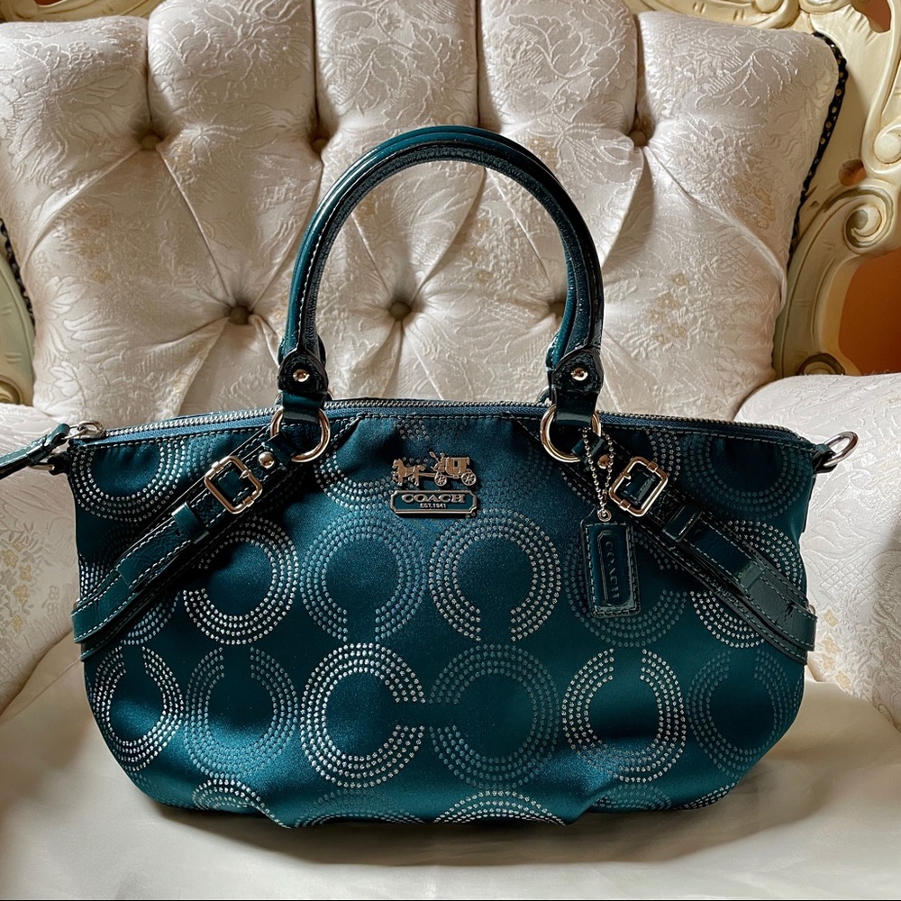 Coach Teal Mad Dot Opa Sophia Purse